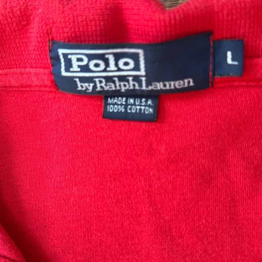 Ralph Lauren Red Polo Shirt size L made in USA